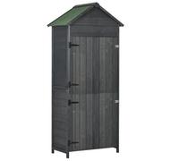 Rustica 188cm Barn Door Reverse Apex Garden Store Lockable Fir Wood Grey by Steadfast