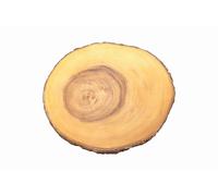 apollo The HOUSEWARES Brand Rustica Board, Round, Acacia Wood, Perfect for Weddings, Christmas, Cakes, Centrepiece, Diameter 32-37cm, Natural