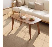 RusticBambooCoffeeTableStylishWoodenCenterTablewithStorageShelfforLivingRoomWalnutFinishPerfectforApartments&ModernDecor