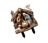 Rustics Styles Holy Family Nativity Figures of Joseph Mary Jesus Statue Christmas Decorations Table Center