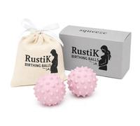 RustiK Birthing Balls for Labour & Pregnancy - Acupressure Massage Balls for Back, Feet & Body, Pre-Labour Relaxation & Birthing Support, 2 Pack with Cotton Pouch