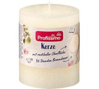 Rustik candle 80/68 ivory, 1 piece, DM Germany, compatible with profissimo, Kerze rustik 80/68 elfenbein, 1 St