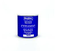 Rustins Acrylic Ceramic Glaze White 1ltr - Perfect for DIY, Pottery, Tiles, Crafts & Home Projects