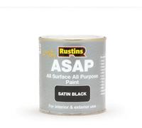 Rustins ASAP All Surface All Purpose Quick Dry Paint for Exterior & Interior Use Satin Black 500ml