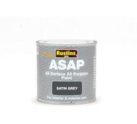 Rustins ASAP All Surface All Purpose Quick Dry Paint for Exterior & Interior Use Satin Grey 250ml