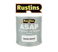 Rustins ASAP All Surface All Purpose SATIN Quick Dry Paint - WHITE - 250ml