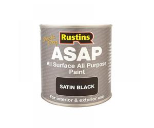 Rustins ASAPBL1000 Asap Paint Black 1 Litre