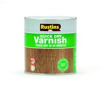 Rustins AVMC1000 Quick Dry Varnish Matt Clear 1l- Fast-Drying Water-Based Wood Varnish; Durable Non-Yellowing Finish in Gloss, Satin or Matt for Indoor Use