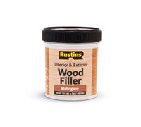 Rustins AWOOM250 Acrylic Wood Filler, Mahogany, 400g- Multi-Purpose Wood Repair Compound for Cracks, Gaps, & Surface Imperfections - Quick-Drying