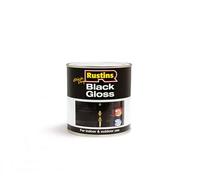 RUSTINS Black Gloss Paint 250ml