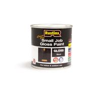 RUSTINS Black Gloss Paint 250ml- Fast-Drying Water