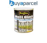 Rustins BLAM1000 Matt Black Paint Quick Drying 1 Litre RUSBM1L