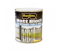 Rustins BLAM500 Matt Black Paint Quick Drying 500Ml