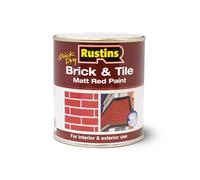 Rustins BRITW1000 Quick Dry Brick & Tile Paint Matt Red 1 Litre