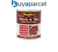 Rustins BRITW1000 Quick Dry Brick & Tile Paint Matt Red 1 litre RUSBTPMR1LQ