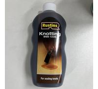 Rustins Brown Knotting Sealer 300ml Sealing Wood Knots on Natural Brown Wood