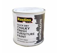 RUSTINS Chalky Finish Furniture Paint Anthracite 250ml