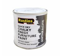 RUSTINS Chalky Finish Furniture Paint Anthracite 500ml