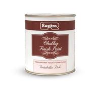 RUSTINS Chalky Finish Furniture Paint - Matte Vintage Chalk Paint for Wood & Cabinets - Easy Apply, Quick Dry, High Coverage - Ideal for Upcycling Furniture- Portobello Pink 500ml