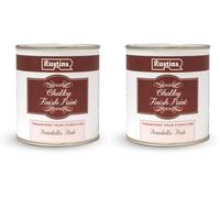 RUSTINS Chalky Finish Furniture Paint - Matte Vintage Chalk Paint for Wood & Cabinets - Easy Apply, Quick Dry, High Coverage - Ideal for Upcycling Furniture- Portobello Pink 500ml (Pack of 2)