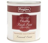 Rustins CHAPC500 Chalky Finish Paint Kenwood Cream 500Ml