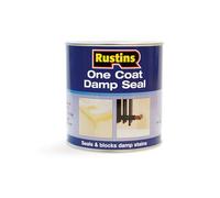 RUSTINS Damp Seal Paint - Water-Resistant Primer for Walls and Ceilings, Effectively Seals Damp Stains, Quick-Drying and Easy to Apply for Long-Lasting Results 1L