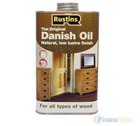 Rustins Danish Oil 2.5L Natural Tung Lustre Finish Craft Worktops Joinery Hobby