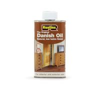 Rustins Danish Oil 250ml - Rich, Natural Glow - Enhances Wood Grain Beautifully, Professional-Grade Finish, Easy DIY Application