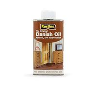 Rustins Danish Oil 250ml - Rich, Natural Glow - Enhances Wood Grain Beautifully, Professional-Grade Finish, Easy DIY Application