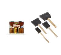 Rustins DANO2500 Original Danish Oil 2.5 litres & PBRUSHPACK Foam Brushes