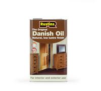 Rustins DANO5000 Original Danish Oil 5 Litres - Rich, Natural Glow - Enhances Wood Grain Beautifully, Professional-Grade Finish, Easy DIY Application