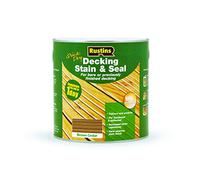 Rustins DEBC2500 2.5L Decking Stain - Brown Cedar - Weatherproof Finish for Outdoor Wood Protection in 3 Stunning Wood Colours; Long-Lasting and Sustainable