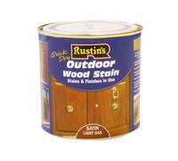 Rustins ESLO500 Quick Dry Exterior Woodstain Satin Light Oak 500Ml