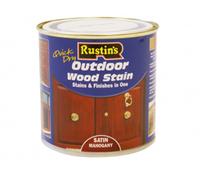 Rustins ESMA500 Quick Dry Exterior Woodstain Satin Mahogany 500Ml