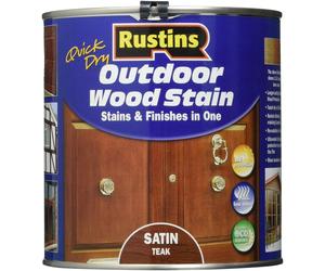 Rustins ESTE1000 1L Satin Outdoor Wood Stain - Teak