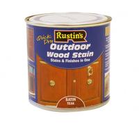Rustins ESTE500 Quick Dry Exterior Woodstain Satin Teak 500Ml