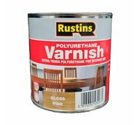 Rustins Extra Tough Polyurethane Coloured Interior Varnish Gloss Pine 1 Litre