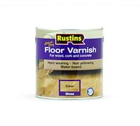 RUSTINS Floor Varnish Clear 2.5L Gloss - Fast-Drying Floor Protection for Interior Wood - Easy Application with Tough, Long-Lasting Clear Finish