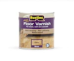 RUSTINS Floor Varnish Clear 2.5L Gloss - Fast-Drying Floor Protection for Interior Wood - Easy Application with Tough, Long-Lasting Clear Finish