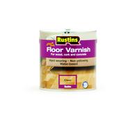 Rustins Floor Varnish Clear 2.5L Satin - Fast-Drying Floor Protection for Interior Wood - Easy Application with Tough, Long-Lasting Clear Finish