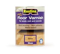 Rustins Floor Varnish Gloss 5ltr - Fast-Drying Floor Protection for Interior Wood - Easy Application with Tough, Long-Lasting Clear Finish