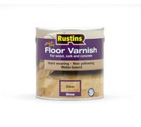 RUSTINS Floor Varnish Clear 2.5L Gloss - Fast-Drying Floor Protection for Interior Wood - Easy Application with Tough, Long-Lasting Clear Finish