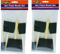 RUSTINS Foam Brushes - 1"; 2"; 3" & 4" (TWIN PACK)
