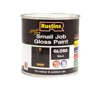 Rustins GPBGW250 250ml Quick Dry Small Job Gloss Paint Black