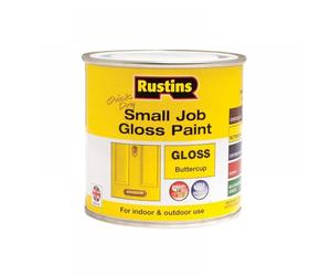 Rustins GPBUW250 Quick Dry Small Job Gloss Paint Buttercup 250Ml