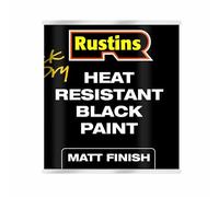 Rustins Heat Resistant Paint Black 500ml