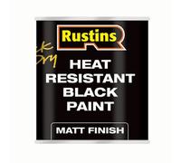 Rustins Heat Resistant Paint - Black 500Ml