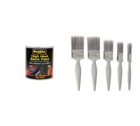 Rustins High Heat Black Paint 500ml and Harris Ess