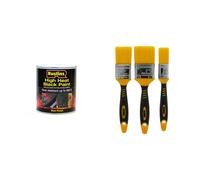 RUSTINS High Heat Black Paint 500ml & Coral 31416