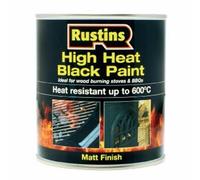 Rustins High Heat Black Paint BBQ 600 Degrees MATT 250ML 400ML 500ML